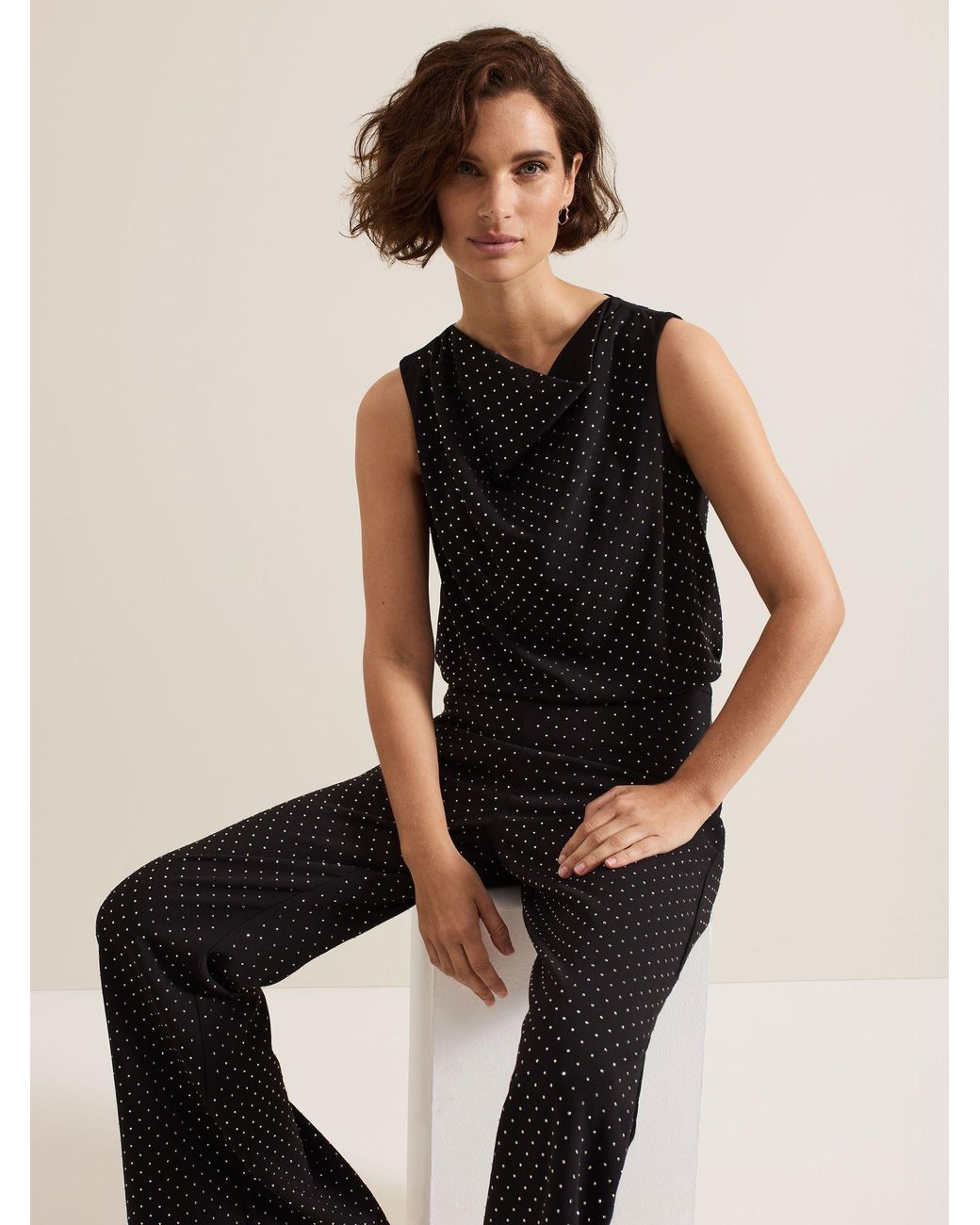 Phase Eight Black Ottie Top