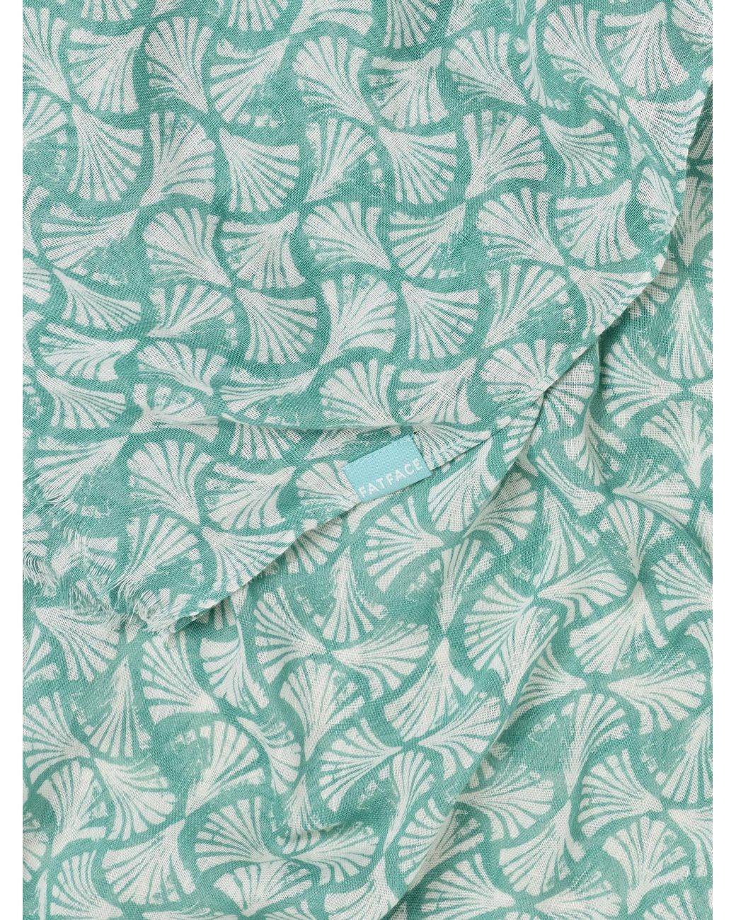 FatFace Blue Shell Printed Lightweight Scarf