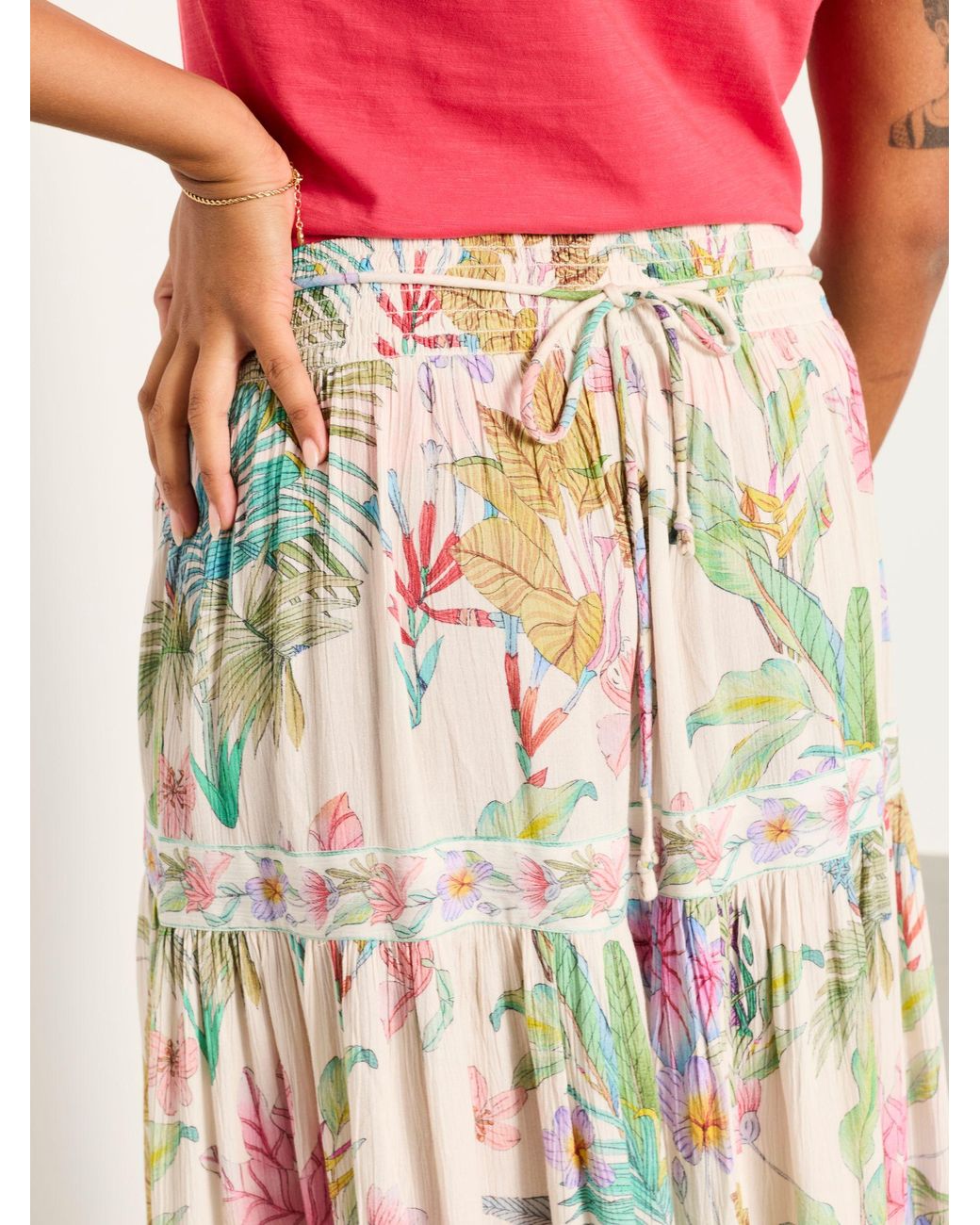 FatFace White Fatface Jayla Maxi Skirt