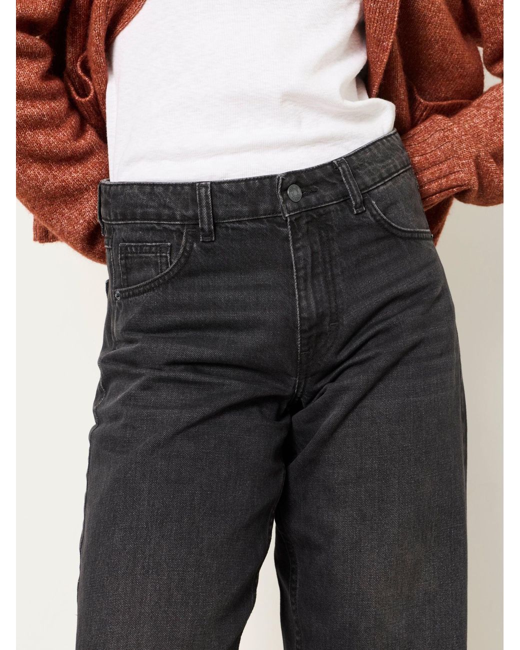 FatFace Black Camber Barrel Jeans