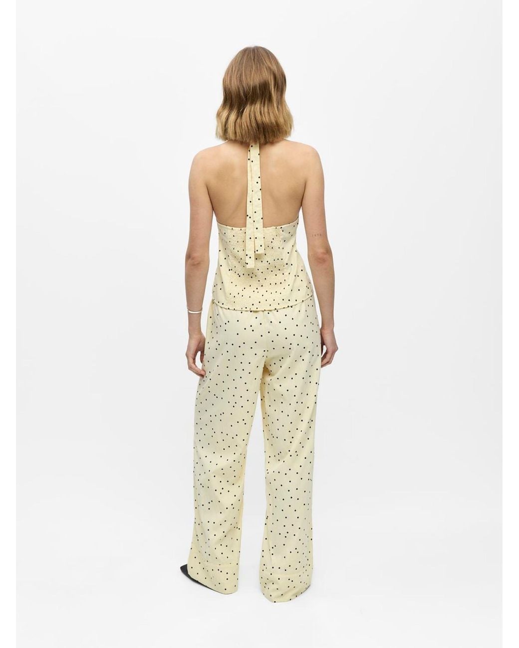 Object Natural Polka Dot Halterneck Top