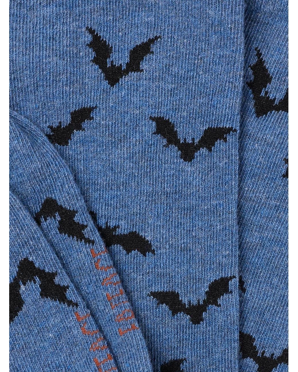 FatFace Blue Fatface Halloween Bat Socks for men