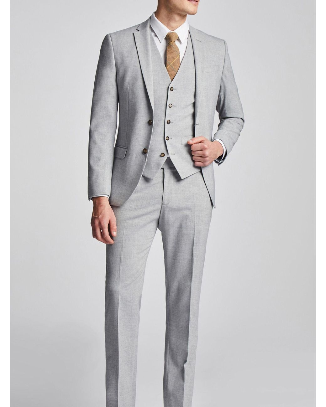 Antique Rogue Gray Plain Slim Jacket for men