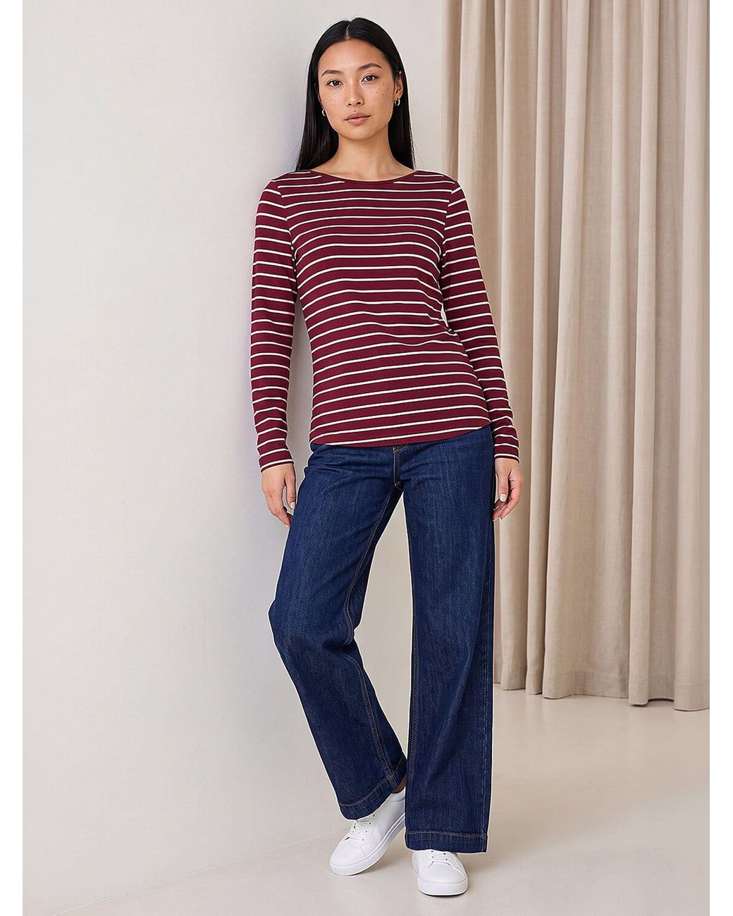 Roman Red Soft Touch Print Top