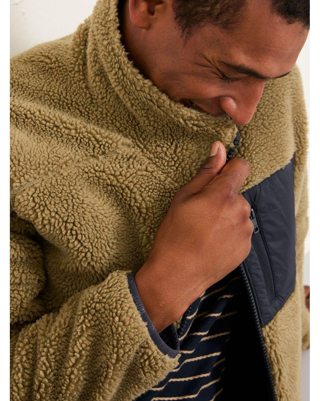 FatFace Gray Tromso Fleece Jacket for men