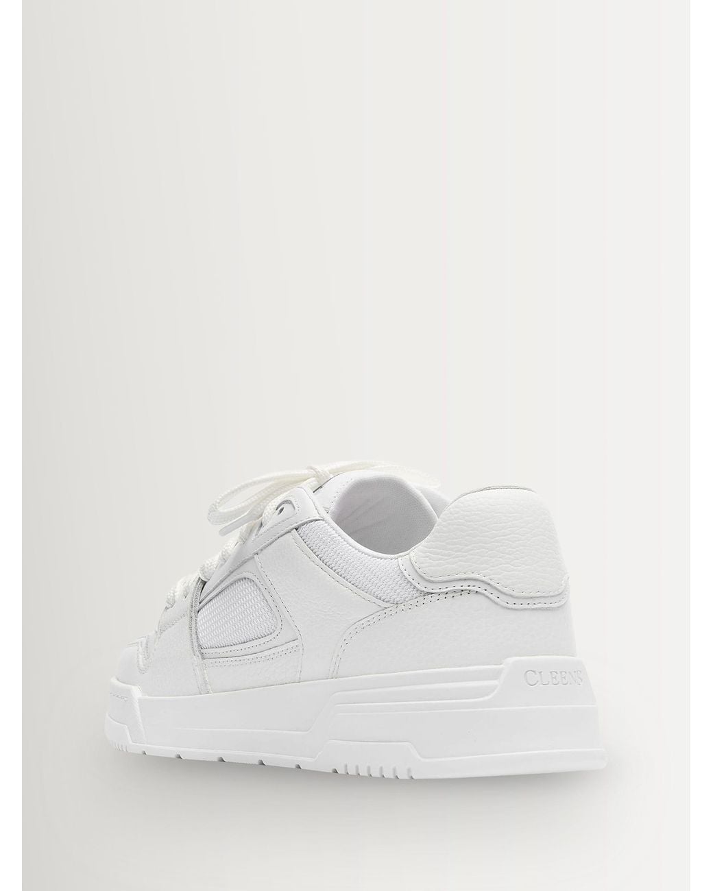 Cleens White Layup Trainers for men