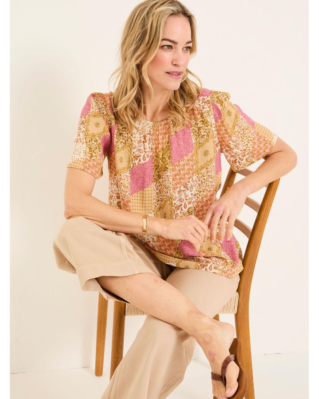 FatFace Natural Lyndy Blouse