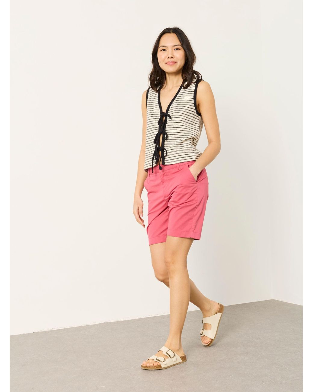 FatFace Pink Fatface Sandown Longline Chino Shorts