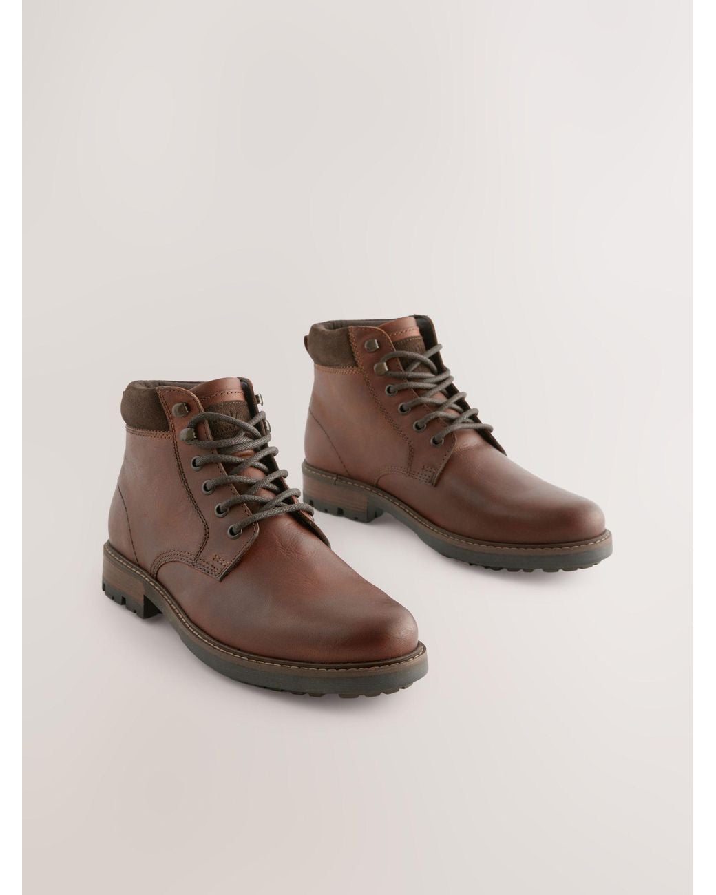 Next Brown Leather Boots for men