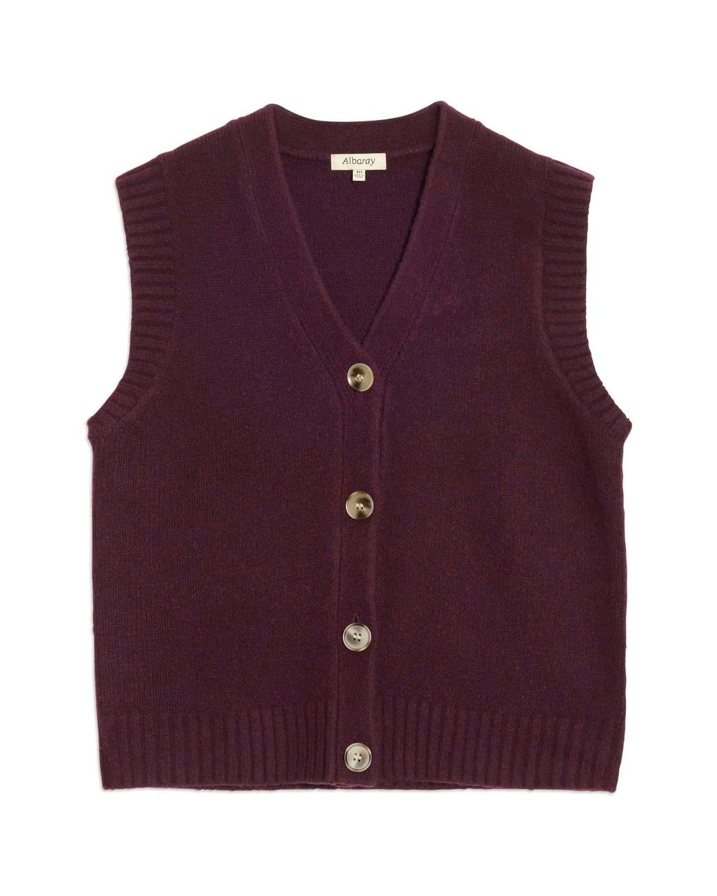 Albaray Purple Cosy Button Tank