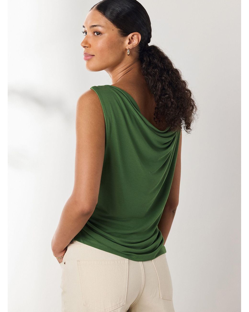 Next Green N. Premium Sleeveless Drape Top