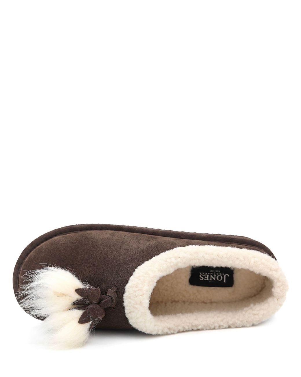 Faline Deviantart Jones Bootmaker Faline Luxury Leather Fur Tassel Slippers in Brown | Lyst