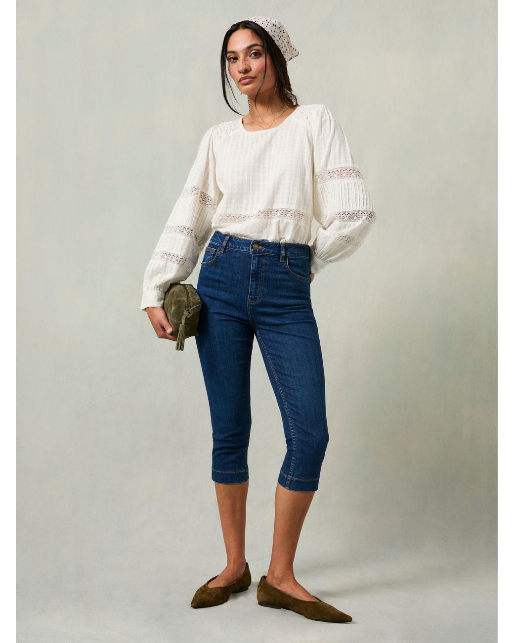 FatFace Blue Etta Capri Jeans