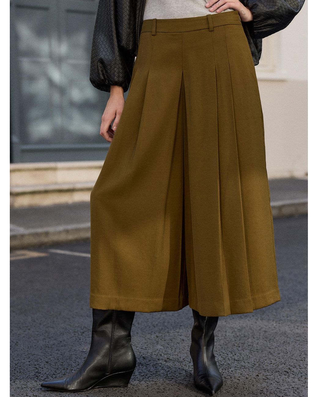 Next Green N. Premium Pleated Culottes