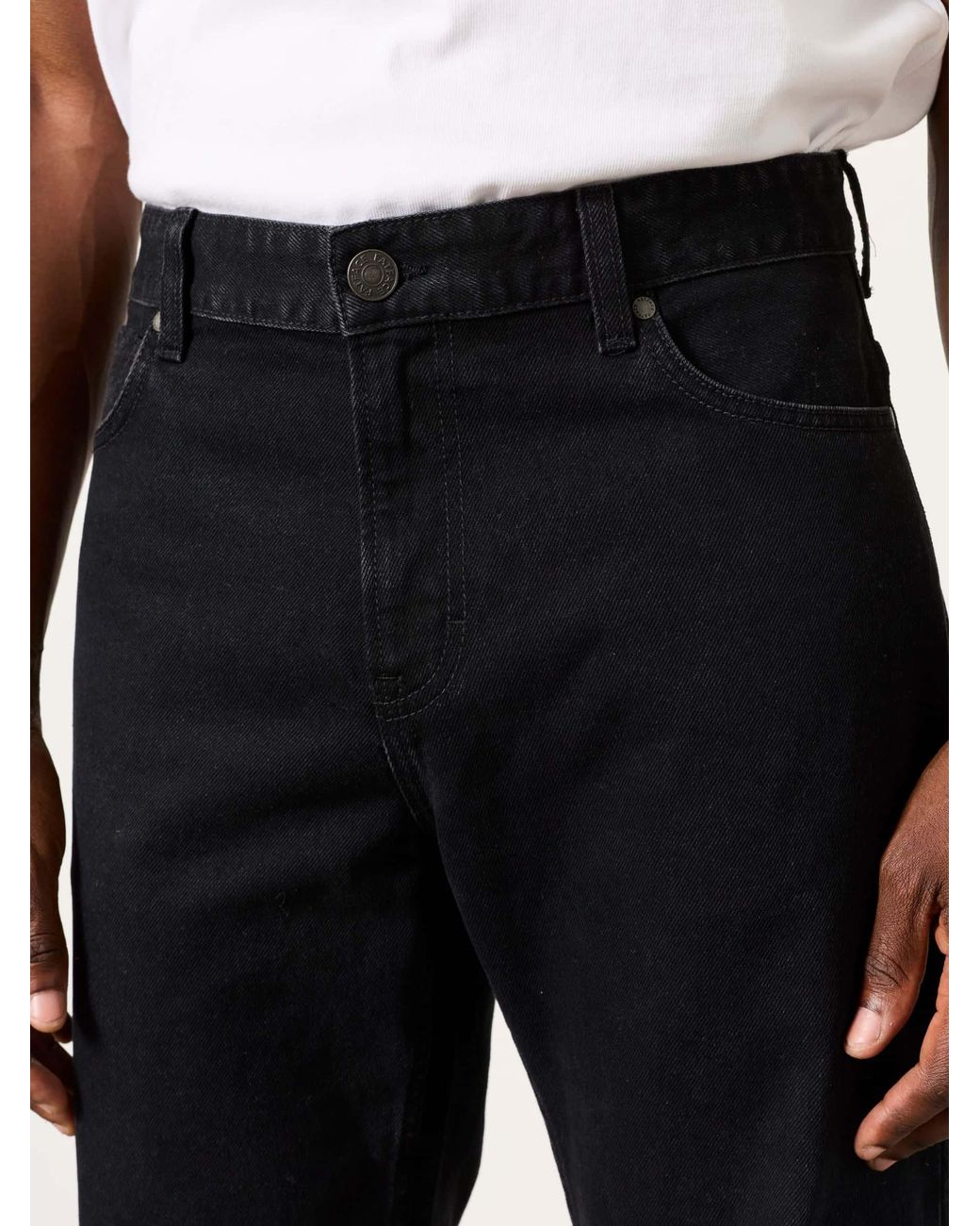 FatFace Black Fatface Relaxed Straight Fit Jeans for men