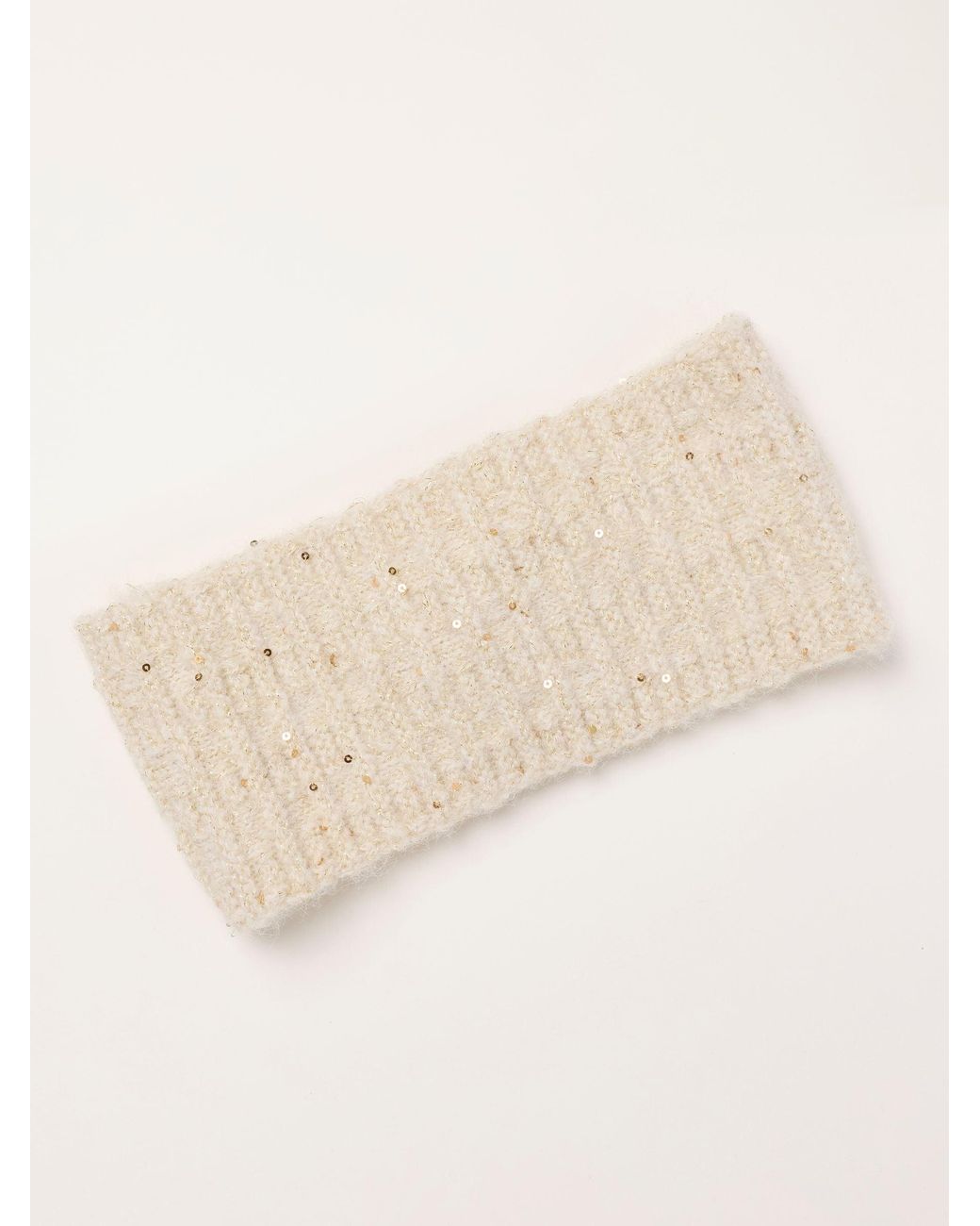 FatFace Natural Fatface Ivory Sequin Twist Headband