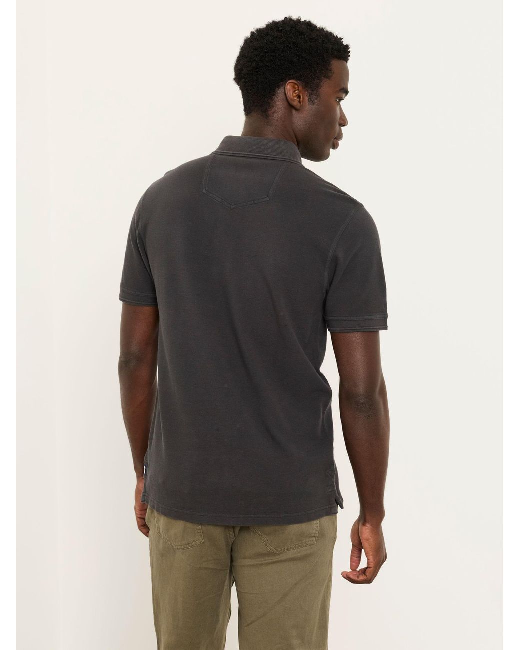 FatFace Gray Short Sleeve Pique Polo Shirt for men