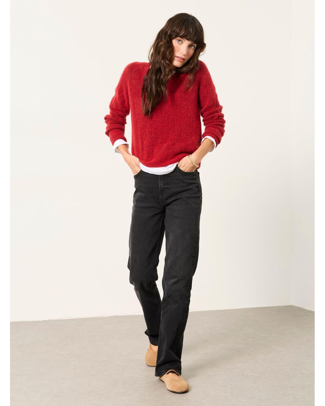FatFace Black Carmel Washed Jeans
