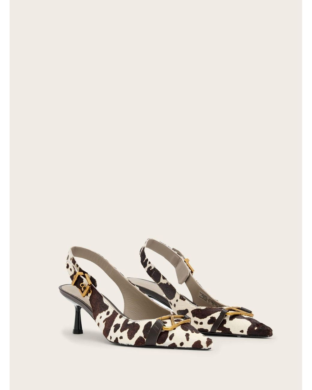 AllSaints Brown Allsaints Hera Slingback Shoes