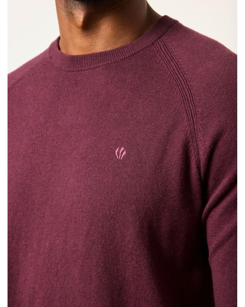 FatFace Red Rye Crew Neck Knitted Jumper for men