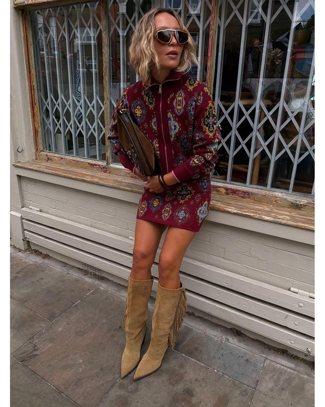 Never Fully Dressed Brown Tile Jake Skirt