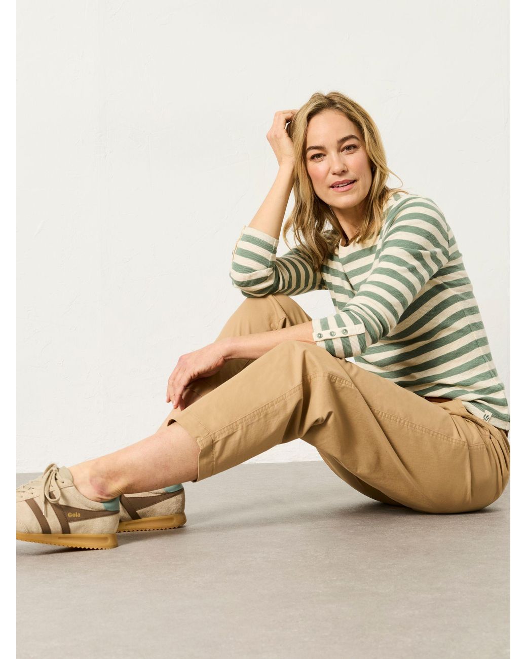FatFace Natural Blazey Tapered Chino Trousers