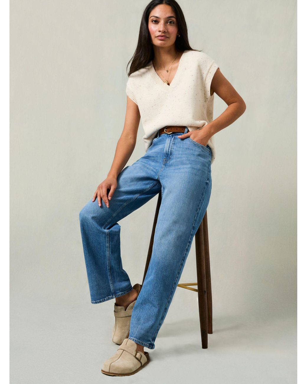 FatFace Blue Filby Relaxed Straight Jeans