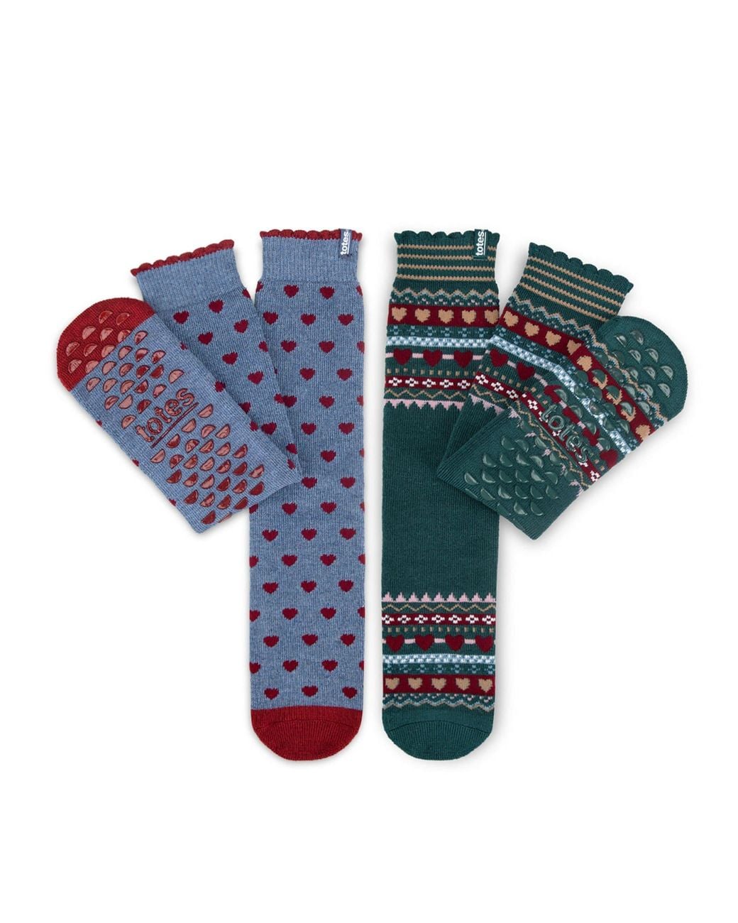 Totes Blue Original Slipper Socks 2 Pack