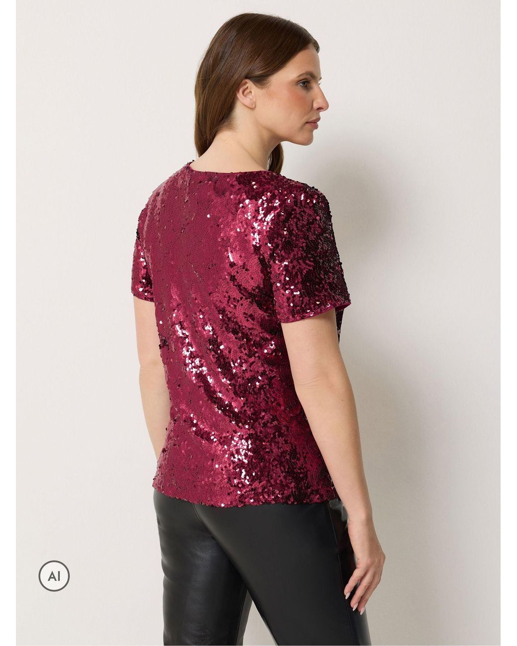 M Com Layered Sequin Top