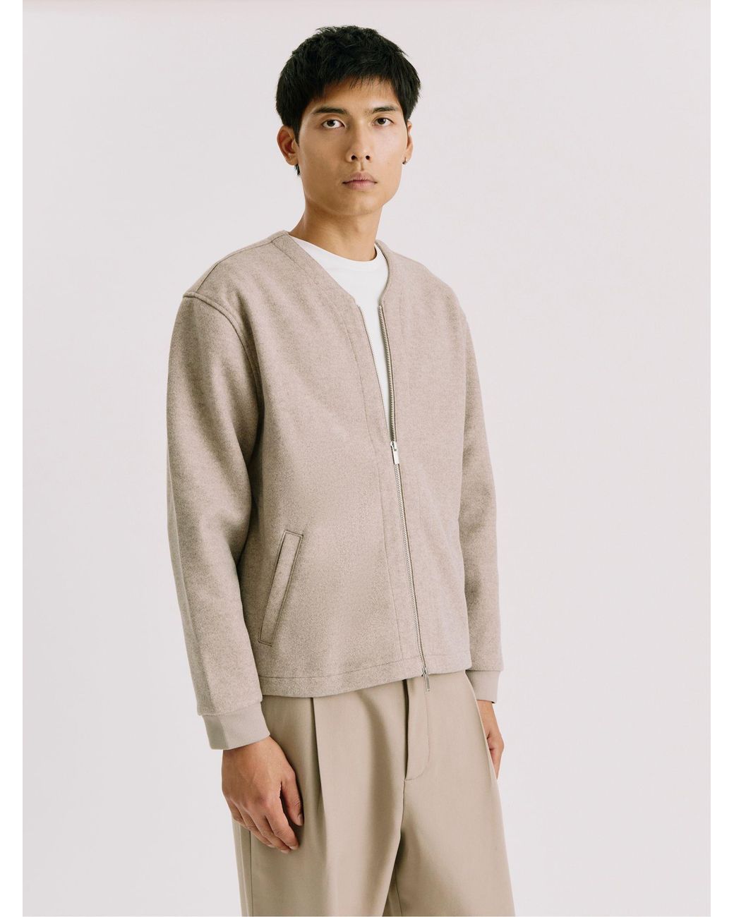 Kem Collection Natural Collarless Jacket for men
