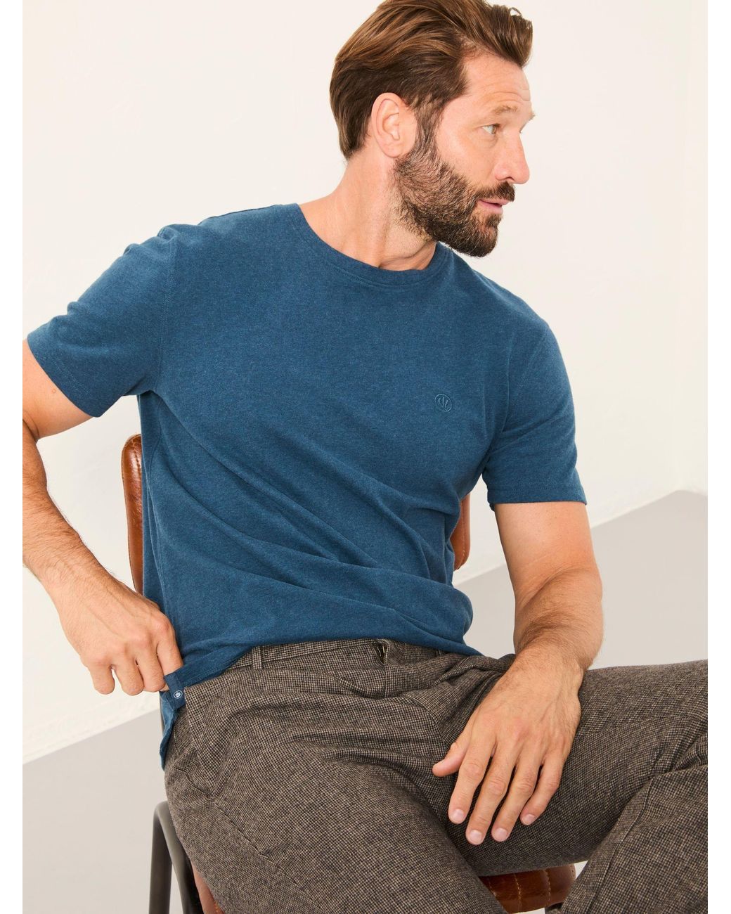 FatFace Blue Lulworth Short Sleeve T-Shirt for men