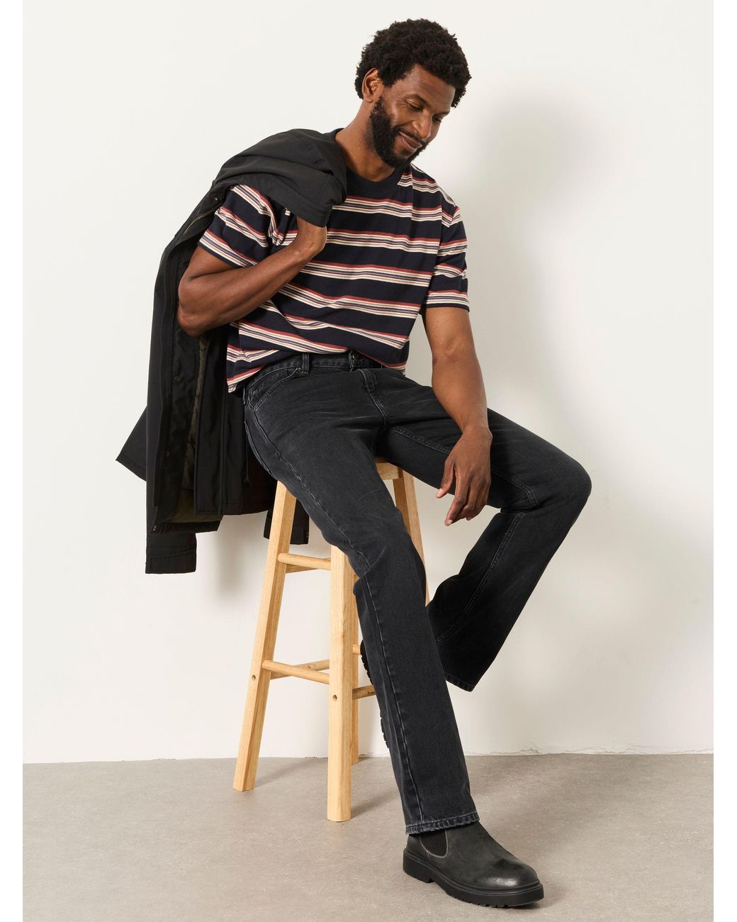 FatFace Black Bootcut Jeans for men