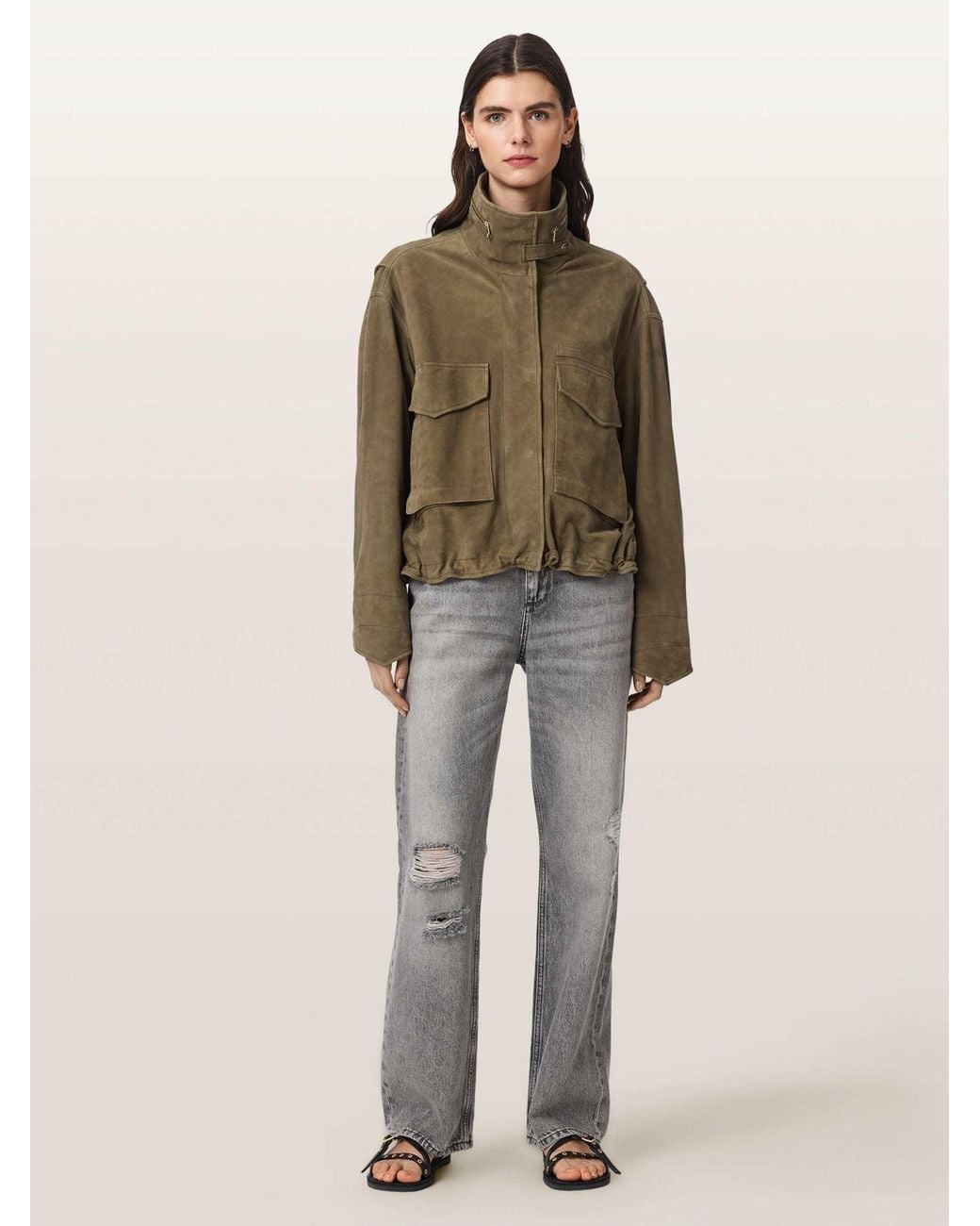 AllSaints Brown Allsaints Khaki Clay Jacket