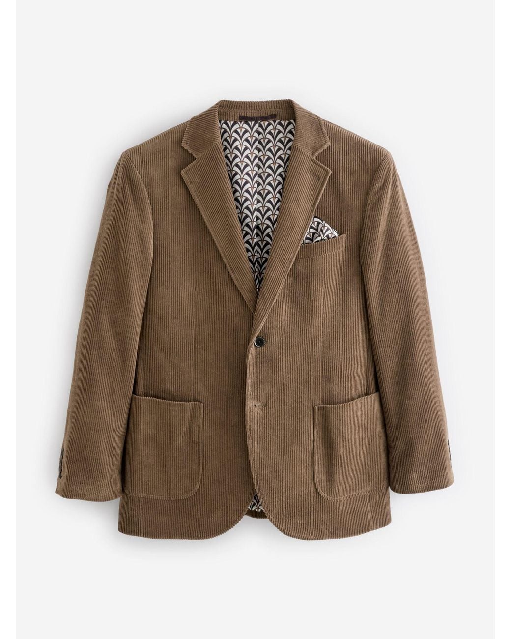 Next Brown Regular Fit Cord Blazer for men