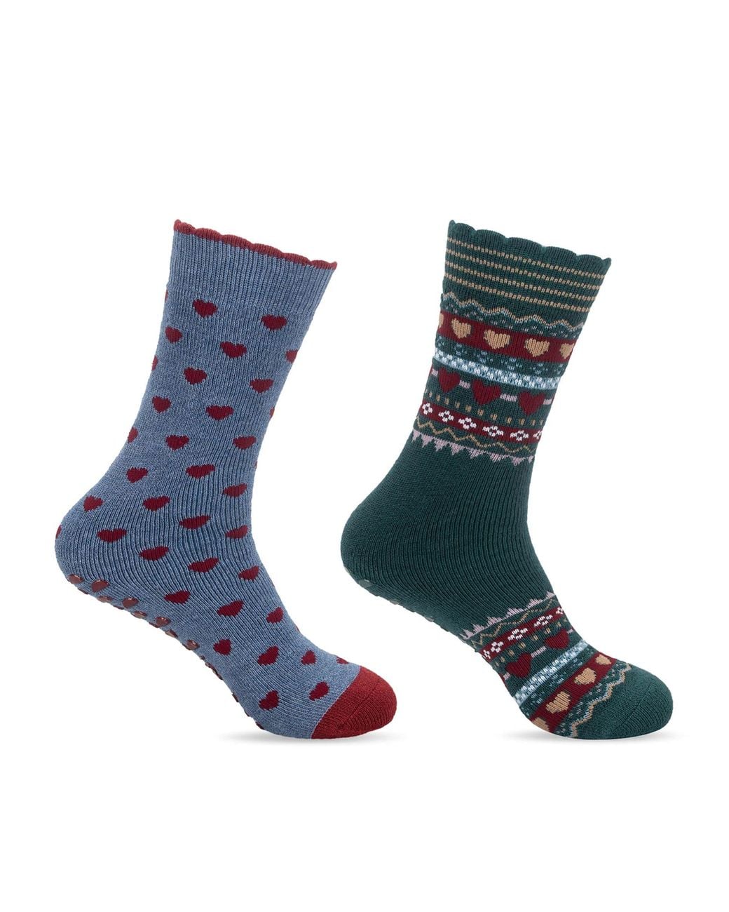 Totes Blue Original Slipper Socks 2 Pack