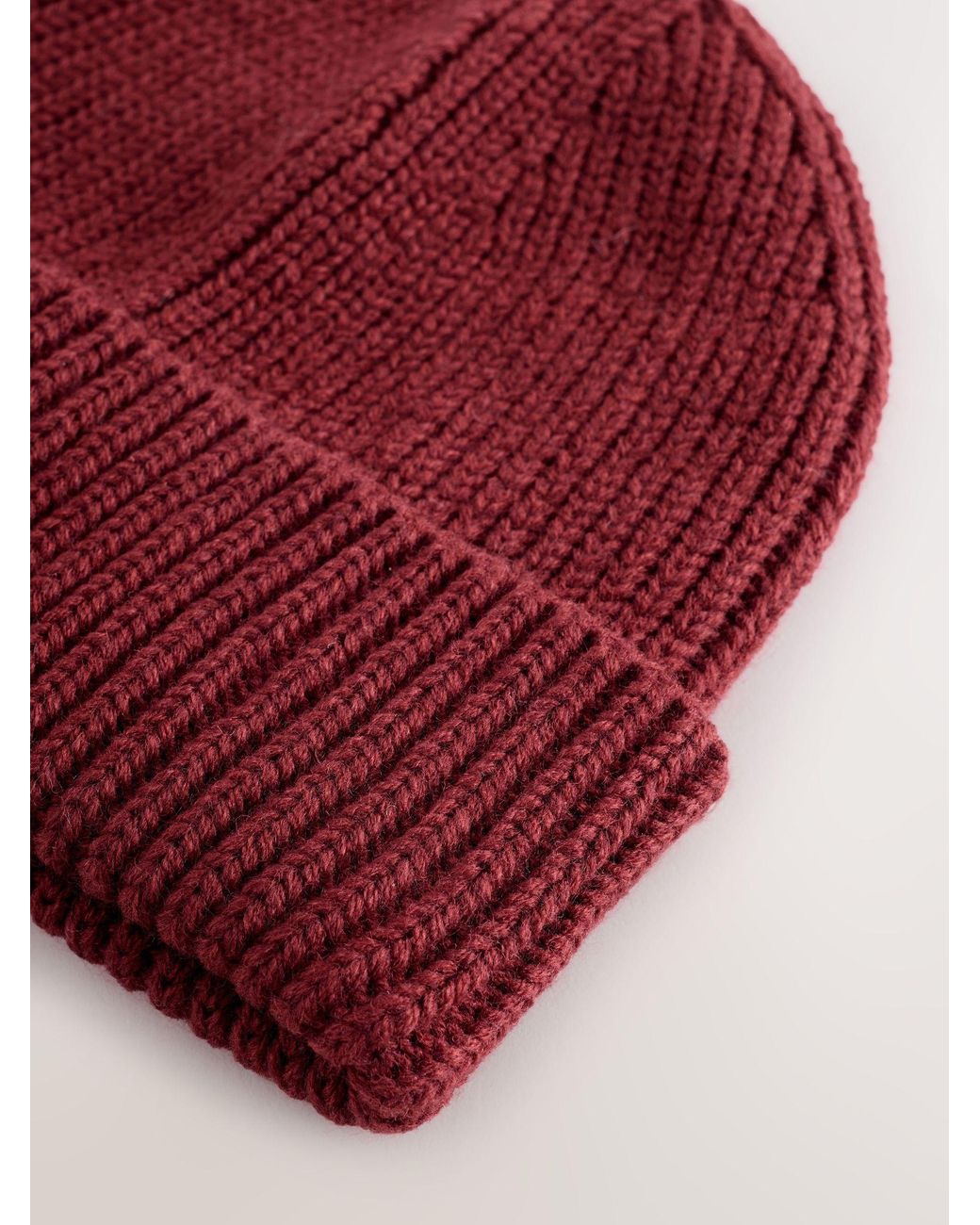 Next Red Beanie Hat for men