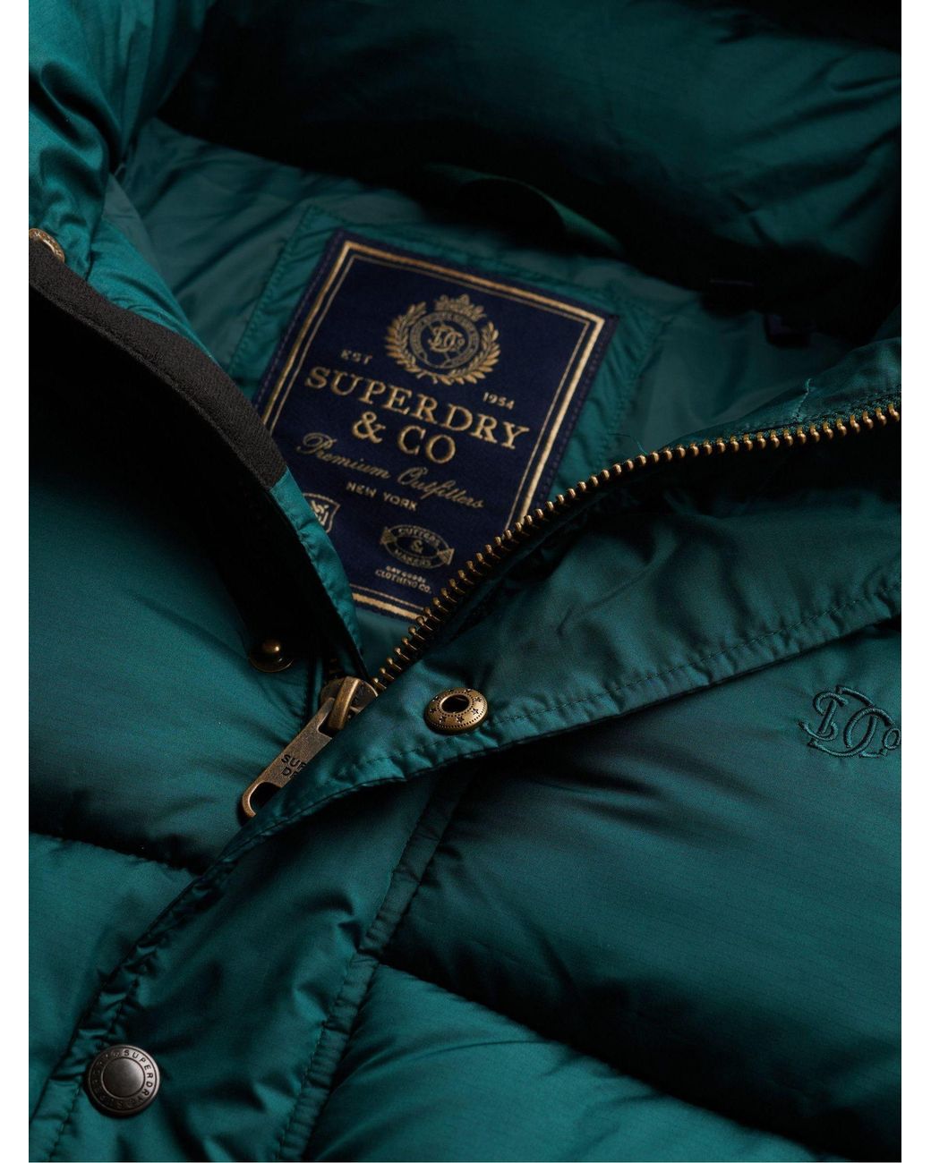 Superdry Green Premium Ripstop Puffer Jacket for men