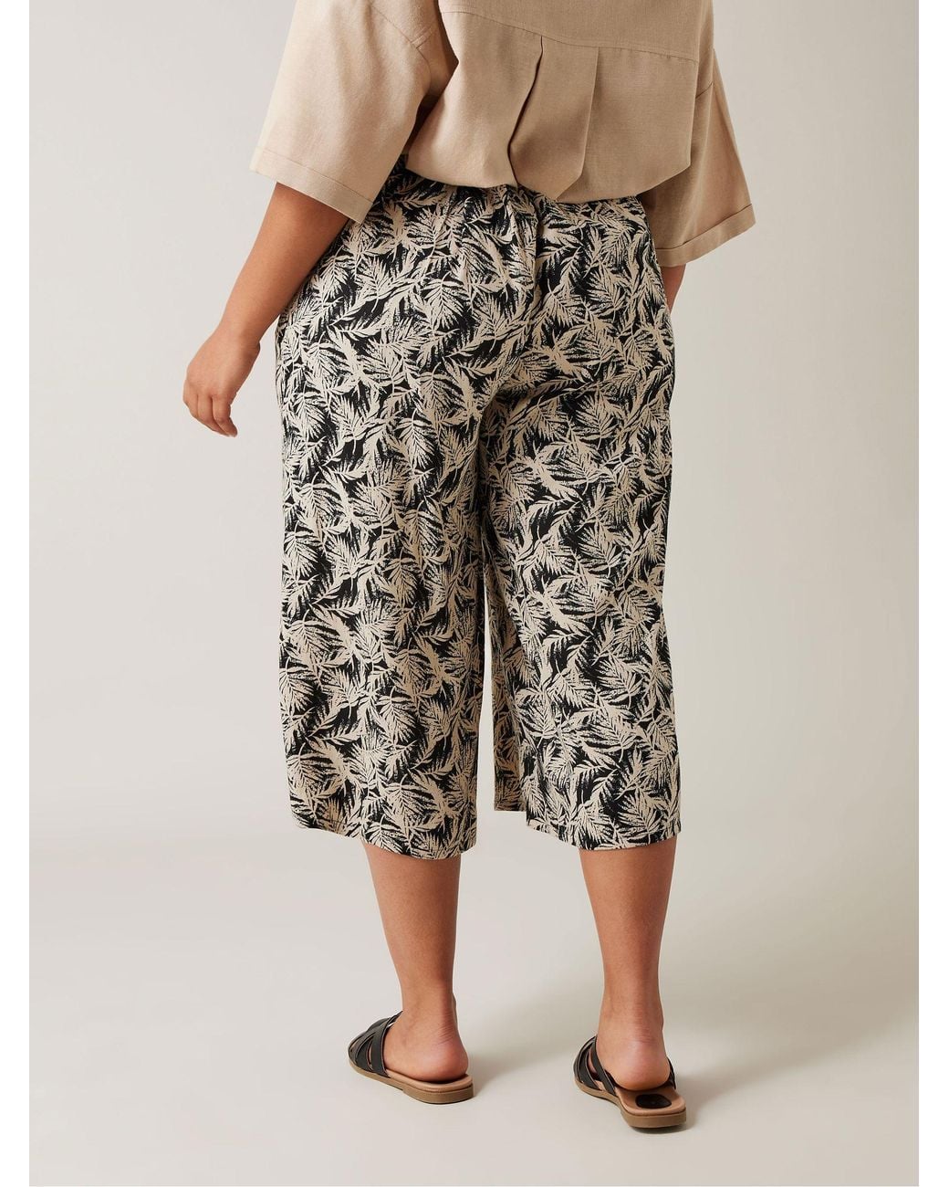 Evans Multicolor Linen Culottes