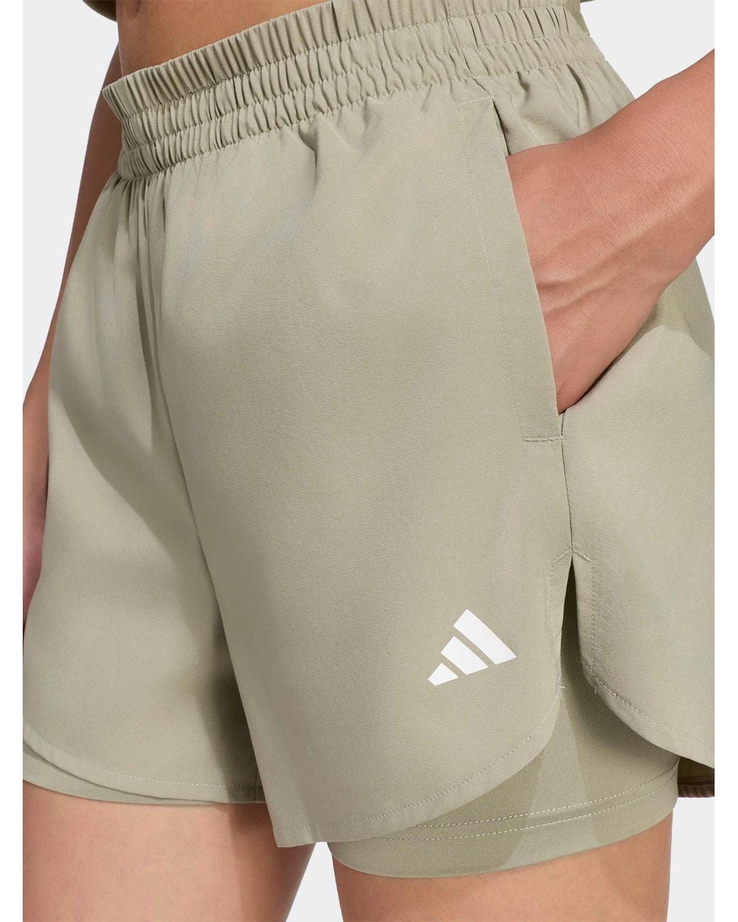 Adidas Natural Dark Workout Essentials 2In1 Shorts