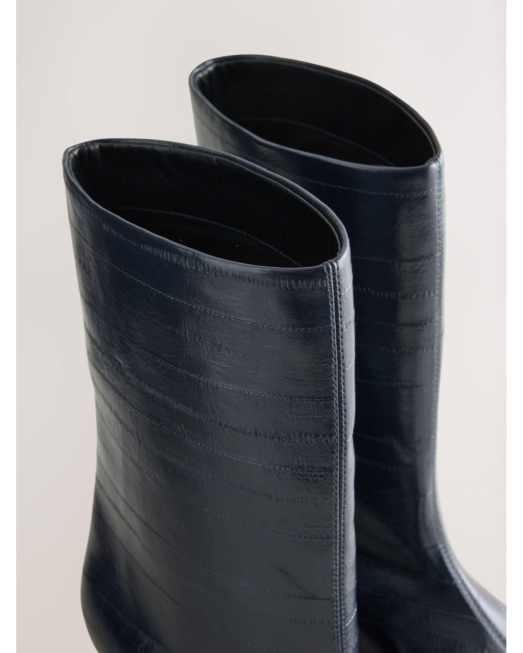 Next Blue Forever Comfort Point Toe Eel Midi Boots