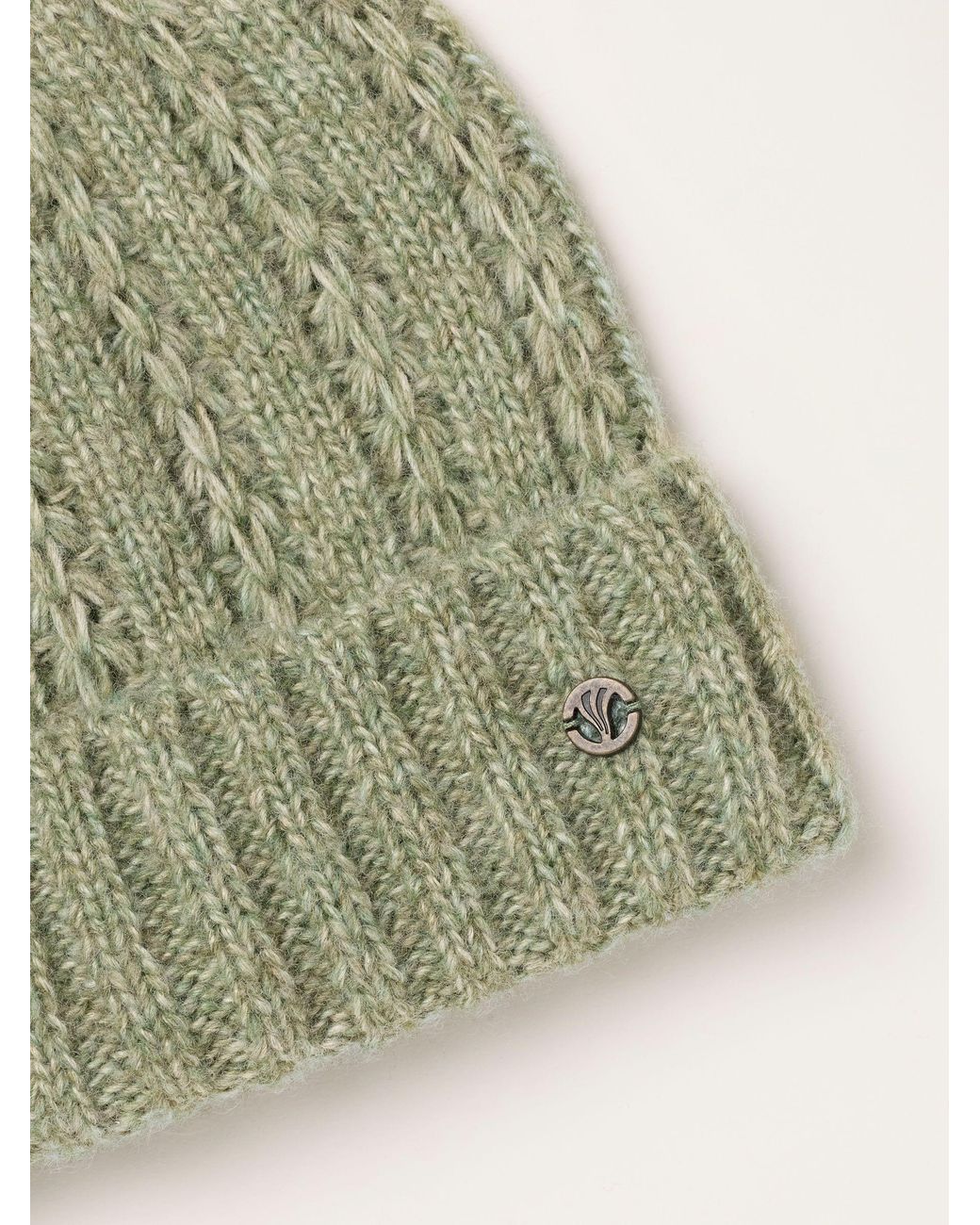 FatFace Green Fatface Pointelle Beanie