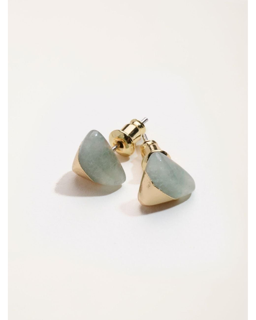 FatFace Natural Fatface Triangle Stone Stud Earrings