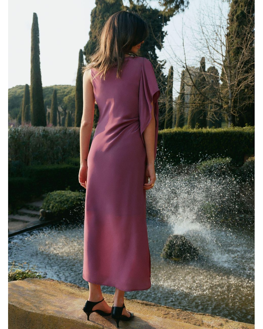BHOEM Green Drape Midi Dress