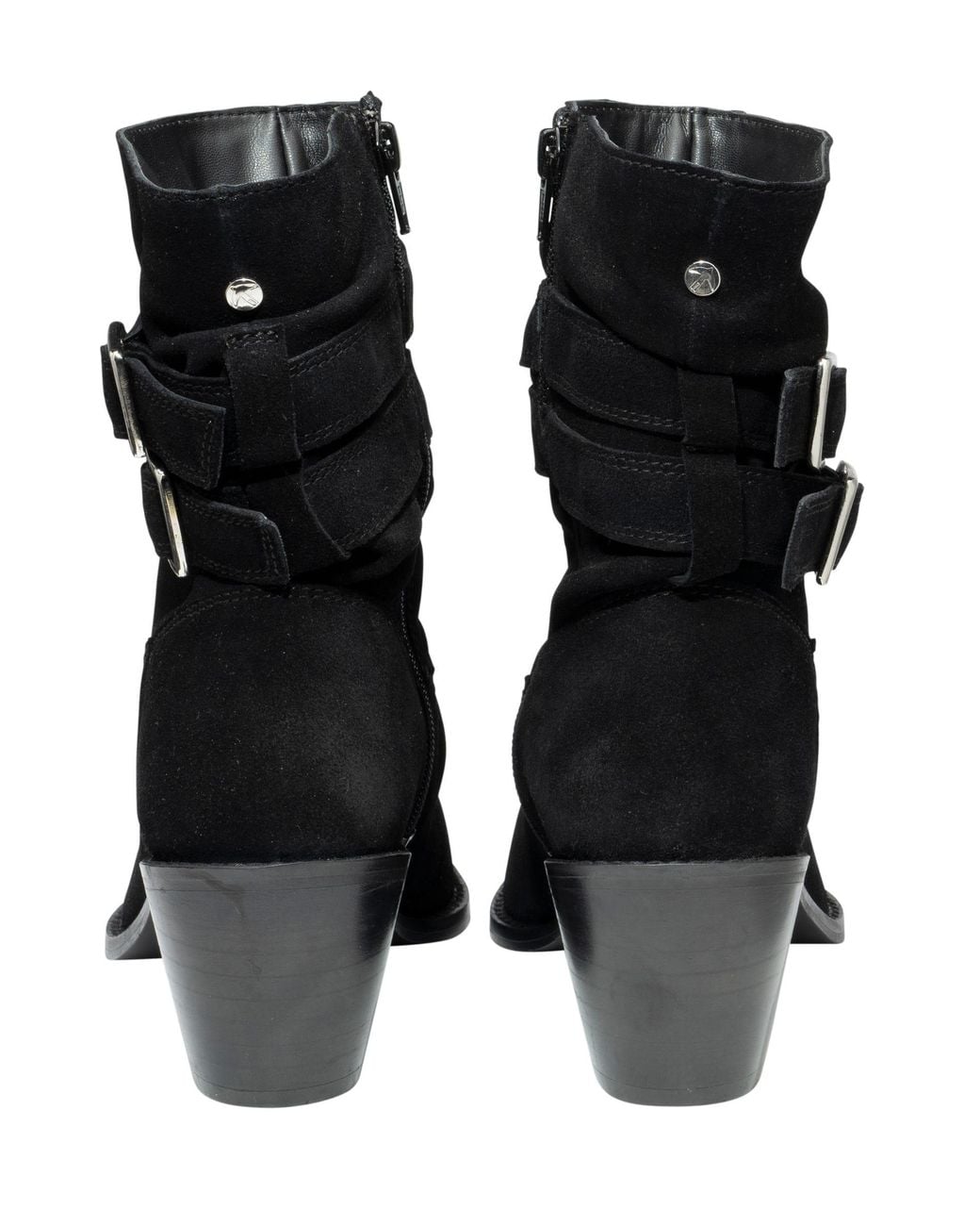 Ravel Suede Heeled Ankle Boots in Black | Lyst