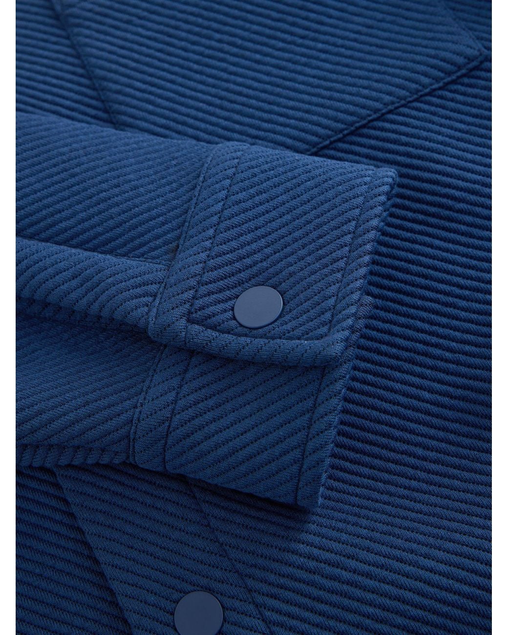 Next Blue Diagonal Texture Jersey Shacket for men