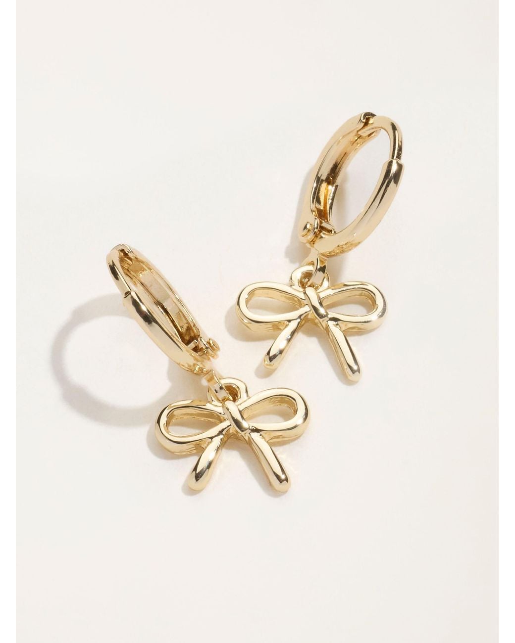 FatFace Black Bow Drop Earrings