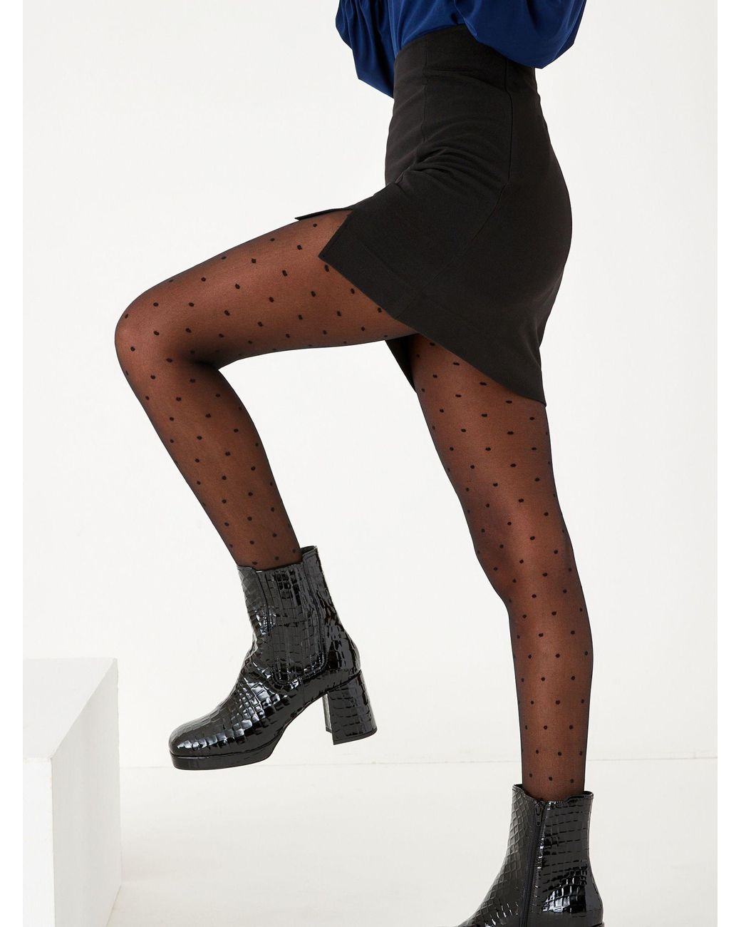 Next Natural Spot Pattern Tights 1 Pack
