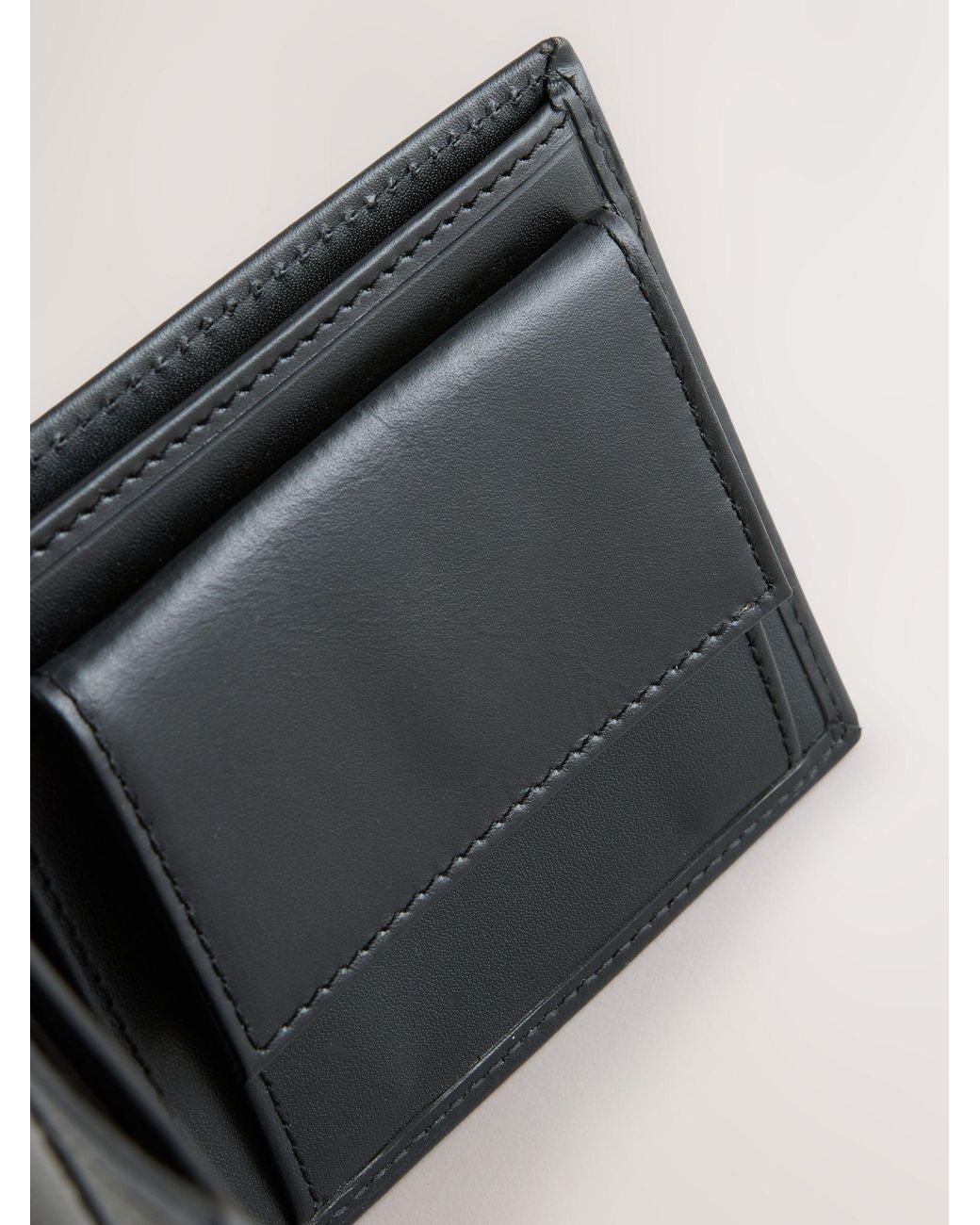 Next Blue Leather Bifold Wallet for men