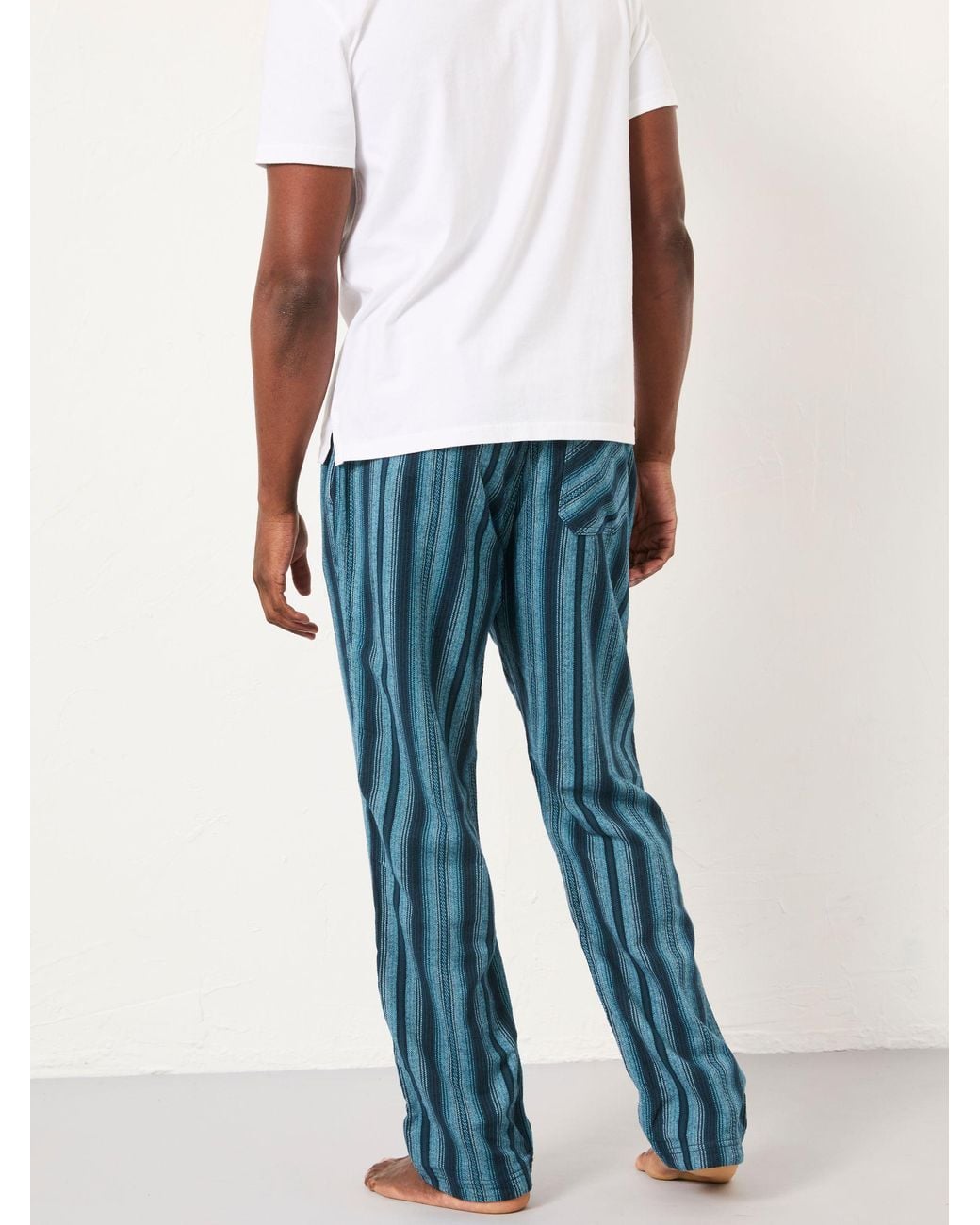 FatFace Blue Skye Stripe Pyjama Bottoms for men