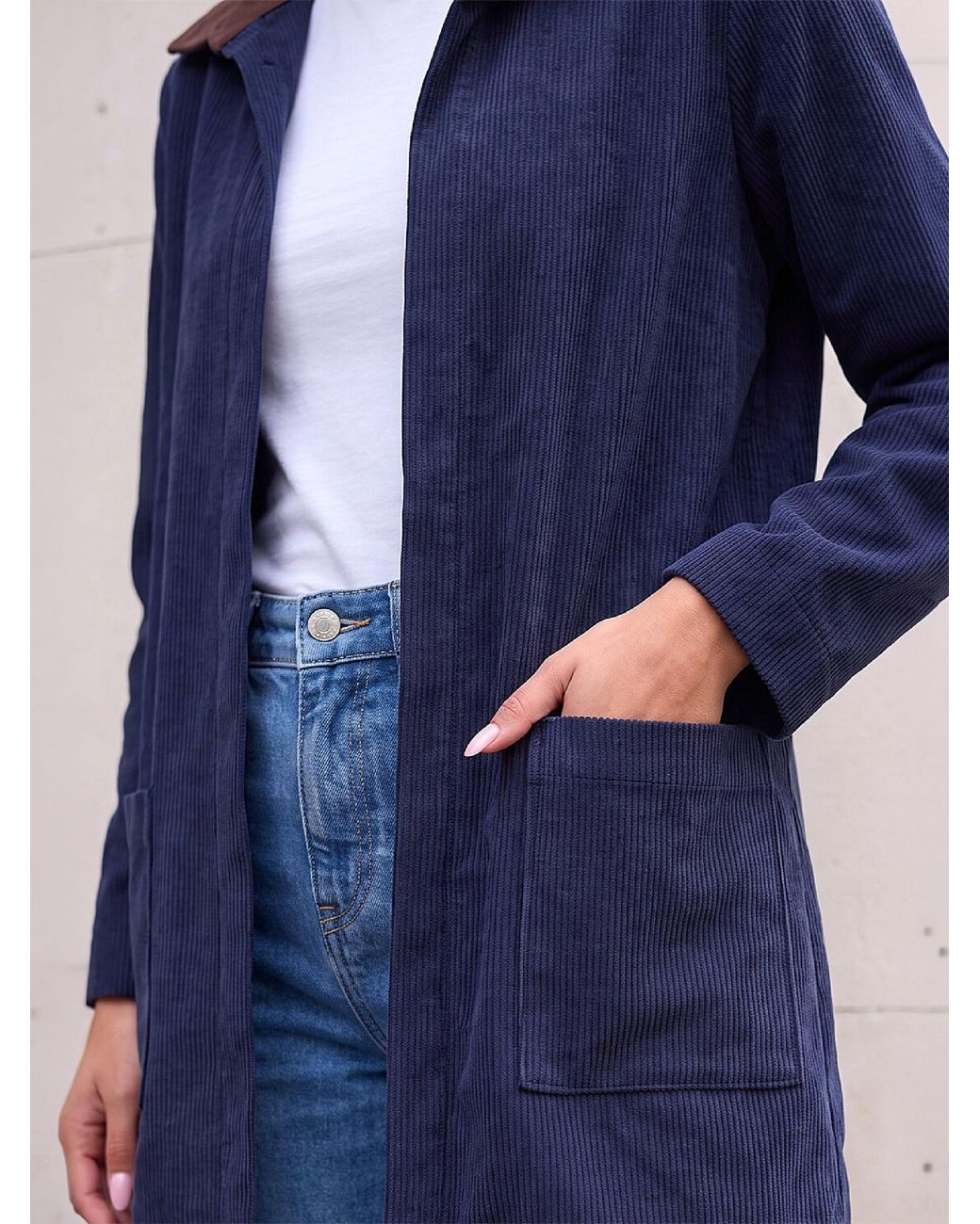 Roman Blue Petite Cord Jacket